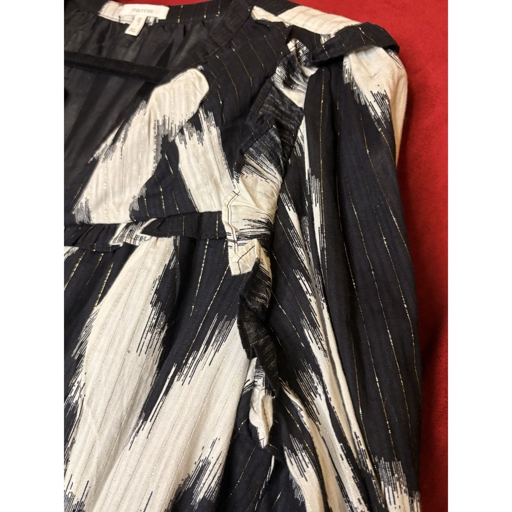 Maurices Women's Black & White Long Sleeve Dress, Sz XL CB#53 - Picture 5 of 10